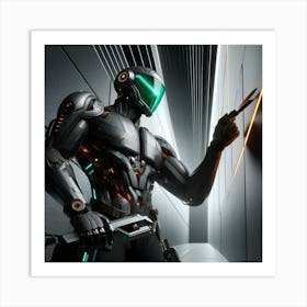 Futuristic Robot 32 Art Print