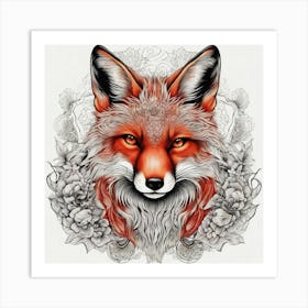 Fox Head Art Print