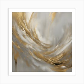 Abstract Gold Painting Art Print