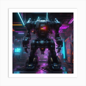 Futuristic Robot 77 Art Print