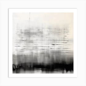 Minimalist Black and White Abstract First Discovered 1 Art Print