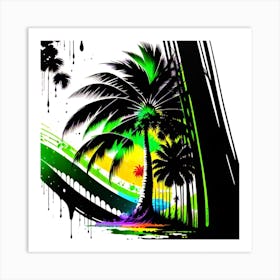 Tropical Palm Tree Art Print