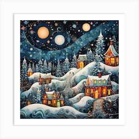 Enchanting Snowflake Sonnet Art Print