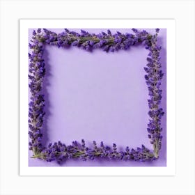 Lavender Flower Frame 1 Art Print