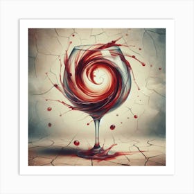 A glass of red wine Art Print