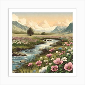 Serene And Peaceful Meadow 12 Art Print