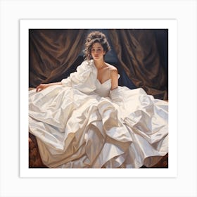 Bride In White Art Print