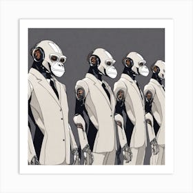 Apes In Suits Art Print