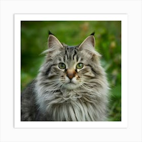 Cute Maine Coon Art Print