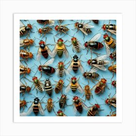 Bees texture Art Print