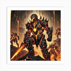 Lava Infused Warriors Special Ability Art Print