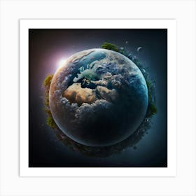 Earth From Space Art Print