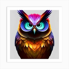 Colorful Owl 24 Art Print