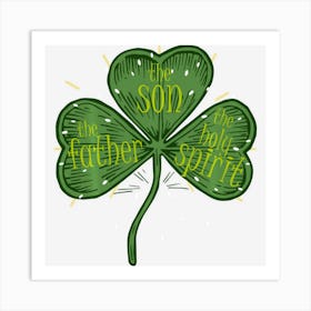 Religious Christian Catholic St Patricks Day Irish Shamrock Art Print