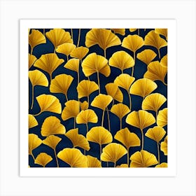 Ginkgo Leaves 25 Art Print