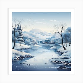 Winter Landscape 12 Art Print