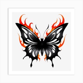 Butterfly In Flames 3 Art Print