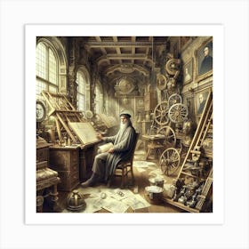 Scientist'S Study Art Print