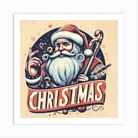 Christmas Santa Art Print