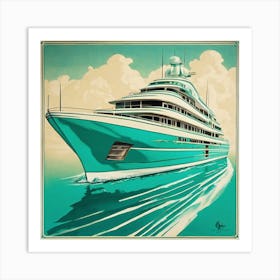 Yacht In The Ocean 5 Art Print