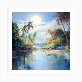 Caribbean Canvas Harmony Art Print