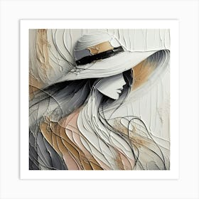 Woman In A Hat 12 Art Print