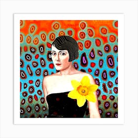 Lady - Art - narcissus - photo montage Art Print