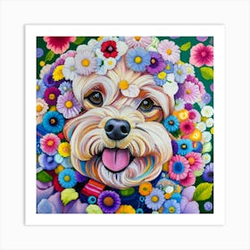 Flower Dog Art Print