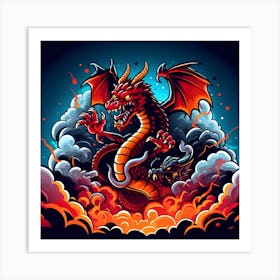 Red Dragon Art Print