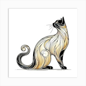 Feline Cat Creative Artwork Illustration 165 Art Print