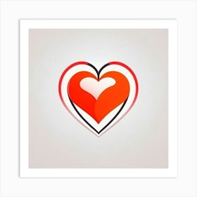 Heart Shaped Logo Art Print