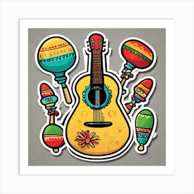 Mexican Guitar 11 Art Print