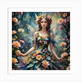 Fairy of Flowers Art Print