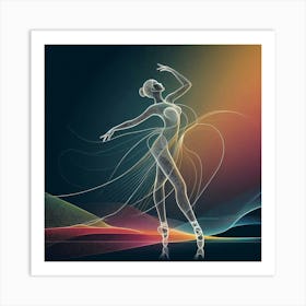 A delicate ballerina Art Print