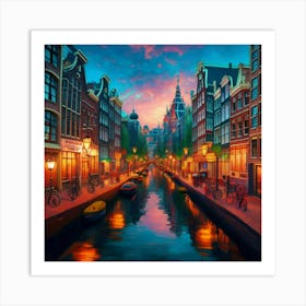 Amsterdam In A Row 8 Art Print