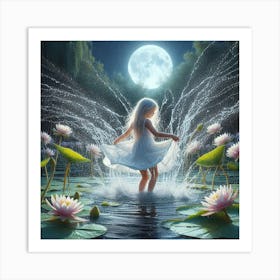 Fairy In The Water Art Print