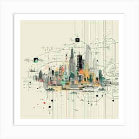 Abstract Cityscape 4 Art Print