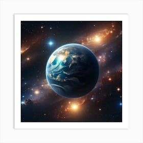 Earth In Space Art Print