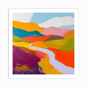 Colourful Abstract Pyrnes National Park France 4 Art Print