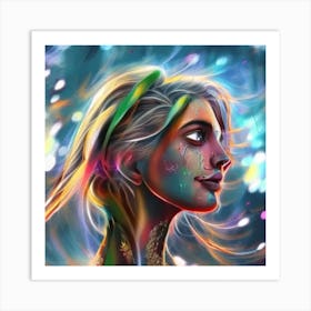 Holi Girl Art Print