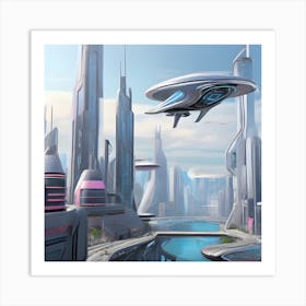 Futuristic City 11 Art Print