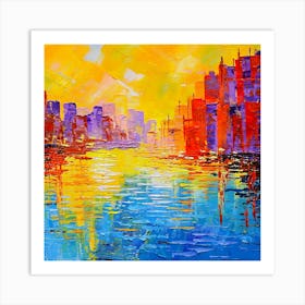 Sunset Cityscape Art Print