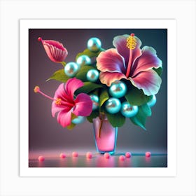 Hibiscus Bouquet Art Print
