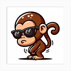 Monkey In Sunglasses 1 Art Print