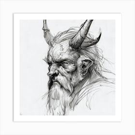 Demon Head 1 Art Print