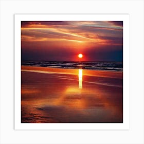 Sunset On The Beach 467 Art Print