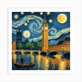 Big Ben At Night 1 Art Print