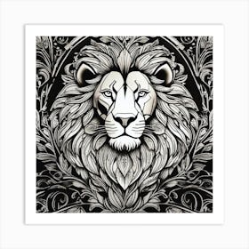 Lion Head 19 Art Print