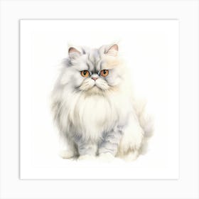 Chinchilla Persian Cat Portrait 1 Art Print