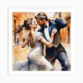 Tango Dancers Art Print